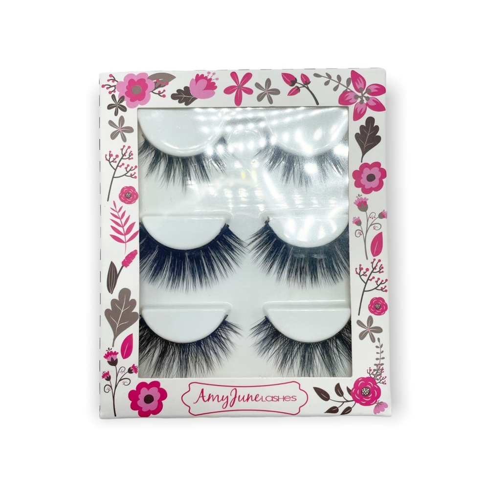 Amy June 3-D Silk False Eyelashes Trio Lizzy Athena & Avery